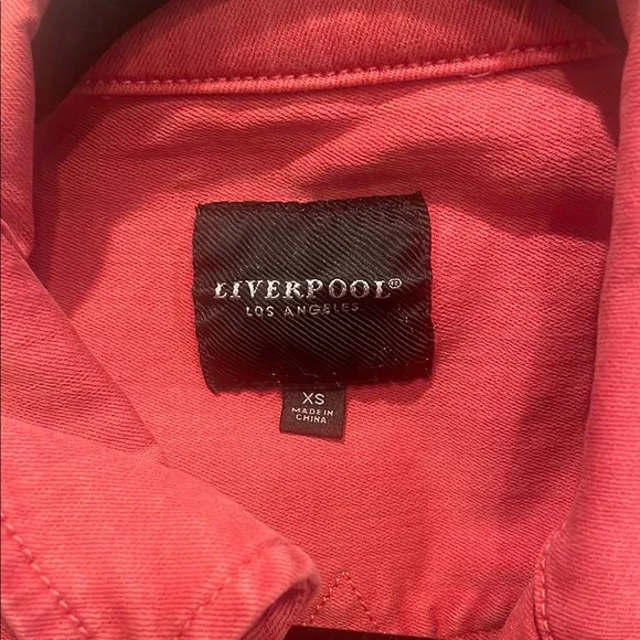 Liverpool Rosebud Coral Jean Jacket Classic Denim Style NWT - Picture 2 of 16